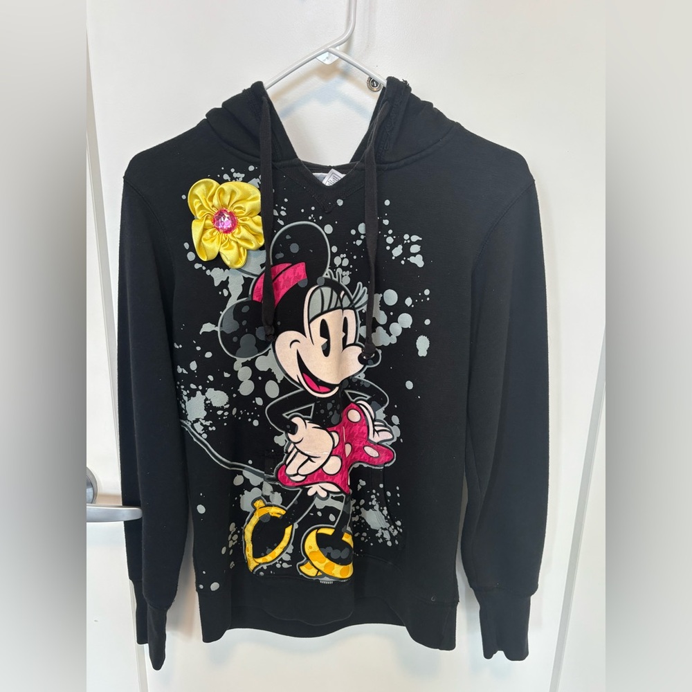 Disney Minnie Mouse Black Womens Medium Hoodie